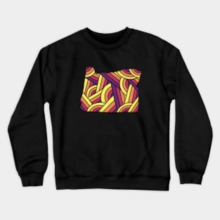 Oregon Map Art Crewneck Sweatshirt